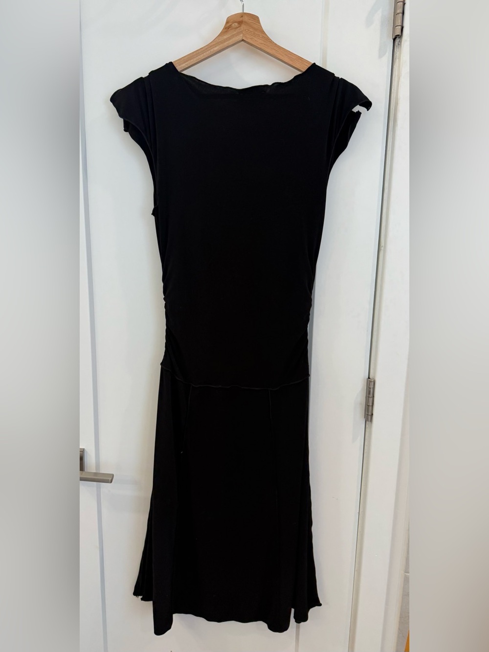 Max Edition Black Dress, Size M, Wrap style with V Neck Cut - Little Black Dress
